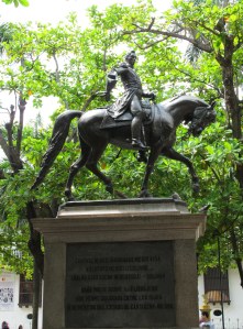 Simon Bolivar statue